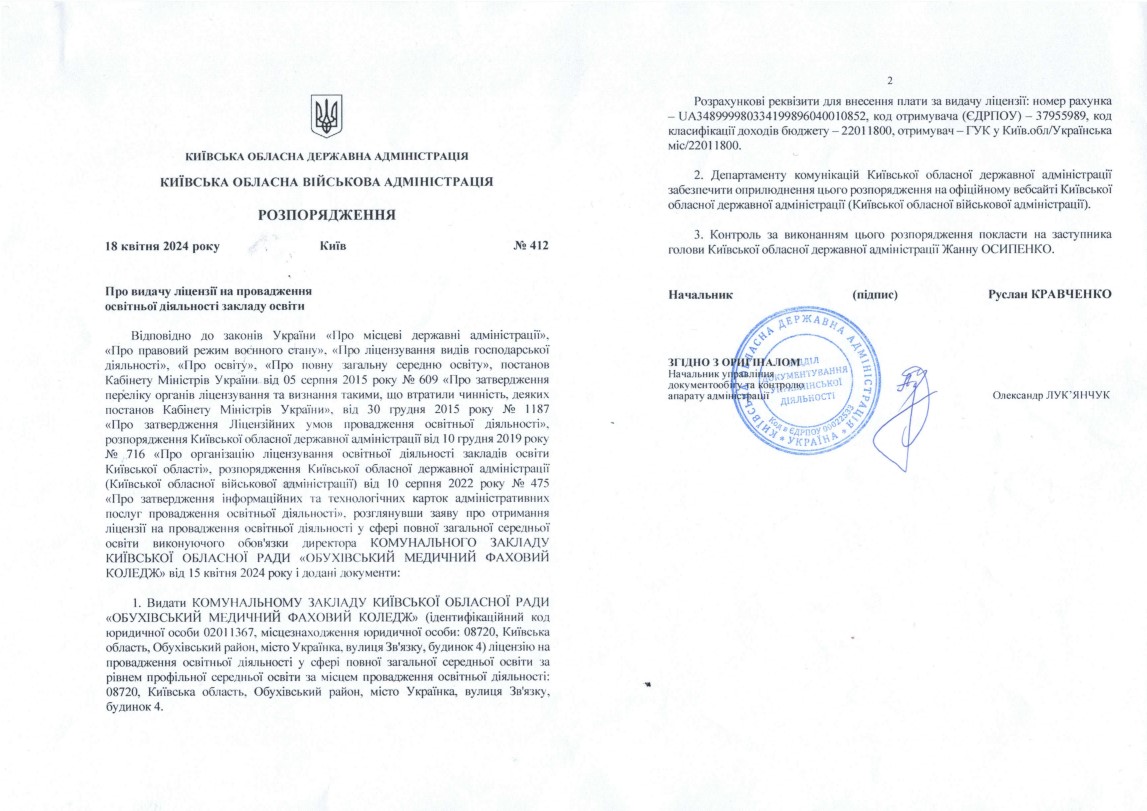 Ліцензії, сертифікати